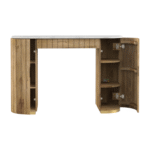 Aurevia Marble-Top Solid Wood Console Table with Storage | Modern Luxury Entryway Console – India - Image 3