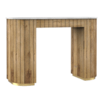 Aurevia Marble-Top Solid Wood Console Table with Storage | Modern Luxury Entryway Console – India - Image 5