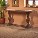 Devansh Heritage Solid Wood Console Table – Handcrafted Dark Brown Hallway Table (150 cm)