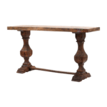Devansh Heritage Solid Wood Console Table – Handcrafted Dark Brown Hallway Table (150 cm) - Image 2