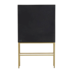 Aurelius Noir Black Solid Wood Storage Cabinet with Iron Base | Luxury Furniture India - Image 5