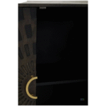 Aurelius Noir Black Solid Wood Storage Cabinet with Iron Base | Luxury Furniture India - Image 8