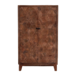 Hexara Solid Wood Geometric Cabinet | Handcrafted Wooden Storage Unit India - Image 3