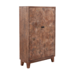 Hexara Solid Wood Geometric Cabinet | Handcrafted Wooden Storage Unit India - Image 5