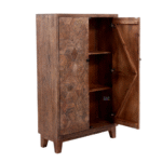 Hexara Solid Wood Geometric Cabinet | Handcrafted Wooden Storage Unit India - Image 6