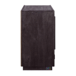 Aarvaya Hand-Carved Solid Wood Storage Cabinet | Artisan Textured Finish (90 × 40 × 150 cm) - Image 3