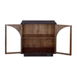 Aarvaya Hand-Carved Solid Wood Storage Cabinet | Artisan Textured Finish (90 × 40 × 150 cm) - Image 6