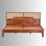 Rajvika Solid Sheesham Wood Bed Frame | Handcrafted Wooden Bed for Modern Indian Homes - Image 5
