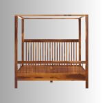 Heritage Royale Solid Sheesham Wood Four Poster Bed – Handcrafted Luxury Canopy Bed for Indian Homes - Image 8