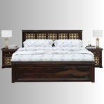 Royal Crest Solid Wood Storage Bed – Handcrafted Luxury Bed for Indian Homes - Image 5