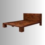 Arnika Solid Sheesham Wood Bed | Queen & King Size Wooden Bed for Bedroom – India - Image 3