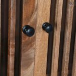 Vireon Solid Wood Storage Cabinet with Metal Stand | Handcrafted Wooden Cabinet India - Image 5