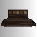 Royal Crest Solid Wood Storage Bed – Handcrafted Luxury Bed for Indian Homes - Image 8