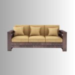 Vedika Solid Wood 5 Seater Sofa Set (Walnut Finish | 3+1+1 Configuration) - Image 7