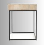 Ishaan Heritage Carved Mango Wood Writing Desk with Metal Frame (56”) - Image 8