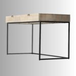 Ishaan Heritage Carved Mango Wood Writing Desk with Metal Frame (56”) - Image 7