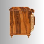 Arjun Rustic Solid Wood Computer Desk with Storage | Wooden Office Desk India - Image 4