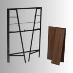 Orion Pro Industrial Ladder Computer Desk with Storage Shelves | Home Office Desk India - Image 3