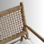 Ira Handwoven Solid Wood Lounge Chair with Sisal Weave - Image 6
