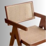 Kaira CaneCraft Walnut Wood Armchair | Solid Wood Cane Chair India - Image 6
