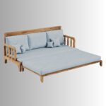 Anvika Comfort Solid Wood Sofa Bed – 82.6″ Convertible Design - Image 2