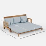 Anvika Comfort Solid Wood Sofa Bed – 82.6″ Convertible Design - Image 7