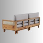 Aarvique RattanLuxe Solid Wood Sofa Bed & Lounger - Image 7