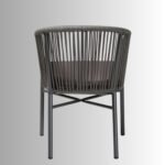 UrbanWeave Porto Rope Outdoor Dining Chair – Grey Metal Frame with Cushion - Image 5