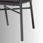 UrbanWeave Porto Rope Outdoor Dining Chair – Grey Metal Frame with Cushion - Image 7