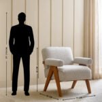 Elara Comfort Solid Wood Accent Chair | Premium Fabric Lounge Chair India - Image 2