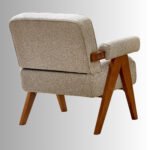 Elara Comfort Solid Wood Accent Chair | Premium Fabric Lounge Chair India - Image 5