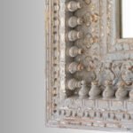 Aarvika Grey Hand-Carved Solid Wood Mirror (153 cm) - Image 2