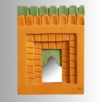 NavRang Handcrafted Small Vintage Jharokha Mirror in Solid Mango Wood | Made in India - Image 7