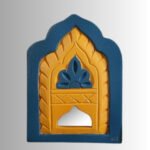 NavRang Handcrafted Small Vintage Jharokha Mirror in Solid Mango Wood | Made in India - Image 9