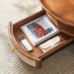 Ravello Solid Wood & Rattan Round Coffee Table (75 cm) - Image 5