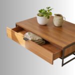 Acurva Solid Acacia Storage Coffee Table (120 cm) - Image 5