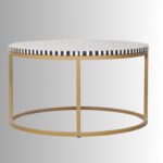 Aurelia Luxe Round Bone Inlay Coffee Table (80 cm) - Image 4