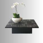 Nocturne Grid Solid Wood Coffee Table (170 cm) - Image 4