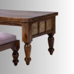 Rajwara Duo Solid Sheesham Coffee Table Set (with 2 Stools) - Image 2