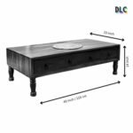 Aurora Haven Solid Wood Coffee Table (115 cm) - Image 5