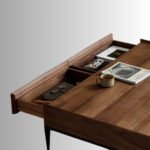 Arboris Walnut Solid Wood Square Coffee Table (110 cm) - Image 6