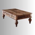 Heritage Crest Hand-Carved Solid Wood Coffee Table (150 cm) - Image 2