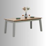 Vidur Flint Grey Solid Wood Dining Set (6 Seater) - Image 2