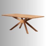 Aurelio Cross Solid Wood Dining Table (190 cm)