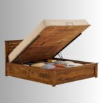 Aranya Solid Sheesham Wood Storage Bed | Handcrafted Wooden Bed for Indian Homes - Image 5