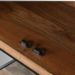 Vireon Solid Wood Storage Cabinet with Metal Stand | Handcrafted Wooden Cabinet India - Image 6