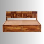 Prithvi Rubix Solid Sheesham Wood Bed with Storage | Queen & King Size - Image 2