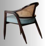 Aranya Solid Wood Rattan Accent Chair | Handcrafted Wooden Chair for Living Room - Image 5