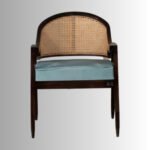 Aranya Solid Wood Rattan Accent Chair | Handcrafted Wooden Chair for Living Room - Image 4