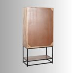 Vireon Solid Wood Storage Cabinet with Metal Stand | Handcrafted Wooden Cabinet India - Image 7